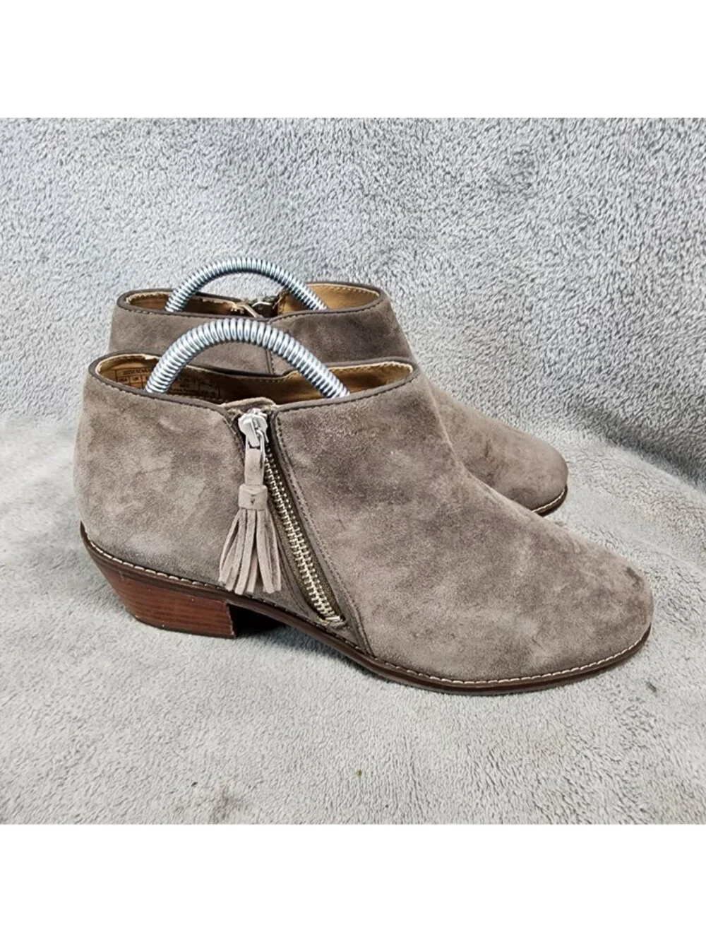 Vionic Shoes Womens Size 8.5 Serena Taupe Brown Suede Ankle Boots *Read*